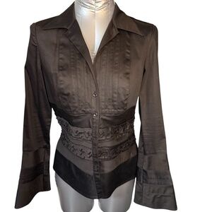 Kay Unger Black Button Up